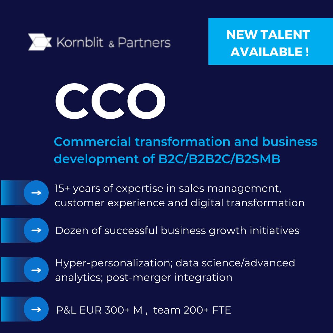 COO commercial transformation and business development