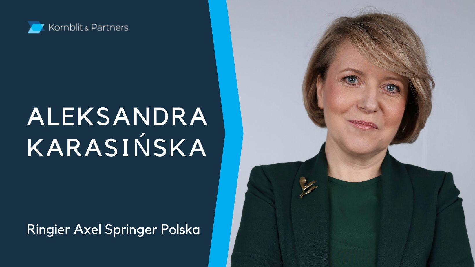 Aleksandra Karasińska, Dyrektorka Fundacji Ringier Axel Springer, dziennikarka, wieloletnia redaktorka naczelna Forbes Women Polska wywiad dla Kornblit Talks